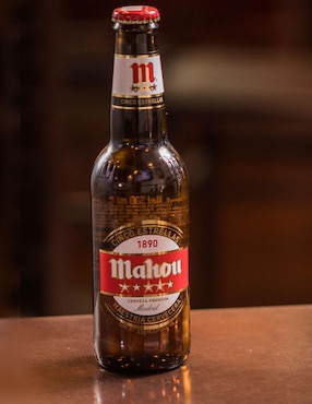 Cerveza clara Mahou 5 Estrellas lager 330 ml