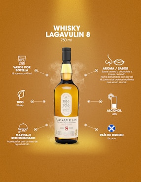 Whisky Scotch Lagavulin Islay Single Malt Escoces