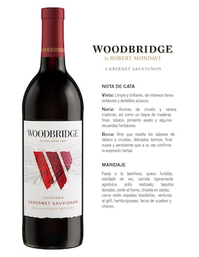 Vino tinto Woodbridge Robert Mondavi cabernet sauvignon 750 ml