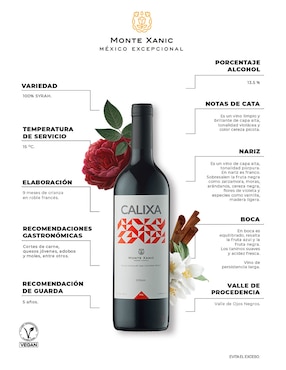 Vino tinto Monte Xanic Calixa syrah