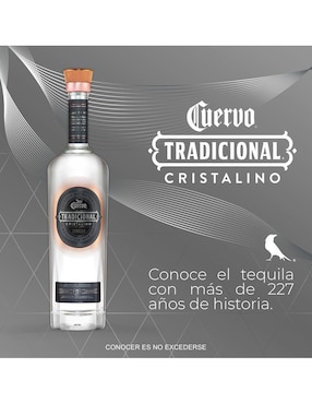 Tequila Tradicional tipo Reposado cristalino 750 ml