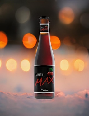 Cerveza obscura Kriek Max artesanal frutos rojos 250 ml