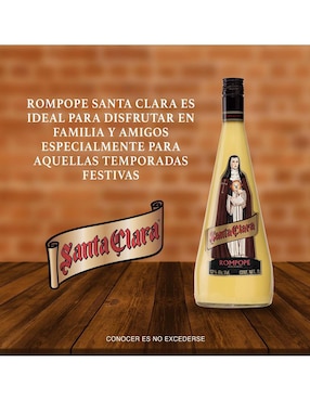 Licor de rompope Santa Clara sabor dulce 1 L