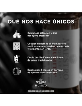 Tequila Maestro Dobel Humito tipo Blanco 700 ml