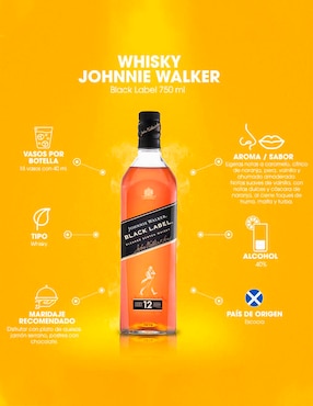 Whisky Scotch Johnnie Walker Black Label Blended