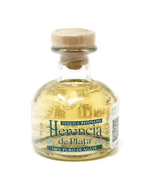 Tequila Herencia De Plata tipo Reposado 2 piezas 50 ml c/u