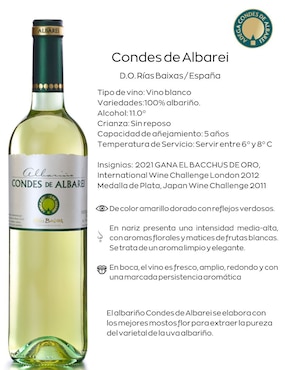 Vino blanco Condes de Albarei Botellín albariño 750 ml