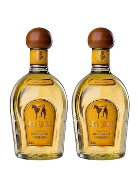 Paquete De 2 Piezas Tequilas 7 Leguas Reposado 375 Ml