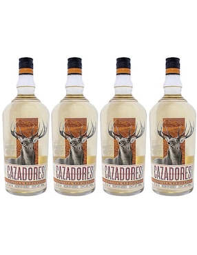 Caja De 4 Piezas Tequilas Cazadores Tipo Reposado