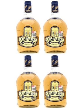 Caja De 4 Piezas Tequilas El Compadre Tipo Reposado