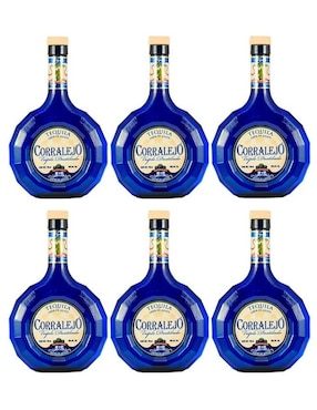 Caja De 6 Piezas Tequila Corralejo Triple Destilado 750 Ml