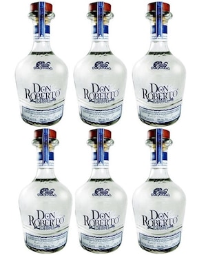 Caja De 6 Piezas Tequila Don Roberto Ultra Premium Plata 750 Ml