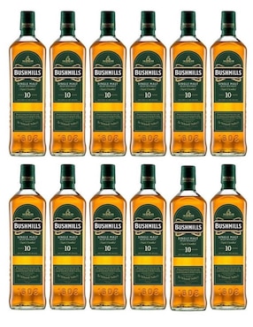 Pack De 12 Whiskys Bushmills Single Malt 10 Años 750 Ml