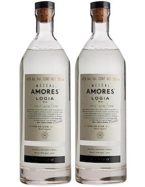 Paquete De 2 Piezas Mezcal Amores Logia 700 Ml