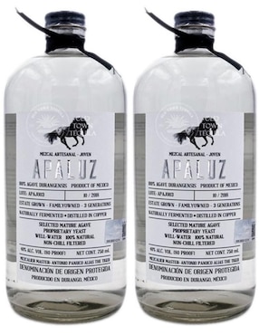 Paquete De 2 Piezas Mezcal Apaluz Joven 750 Ml