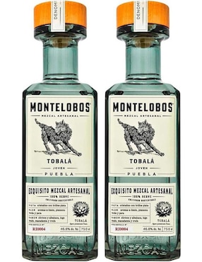 Paquete De 2 Piezas Mezcal Montelobos Tobala 750 Ml