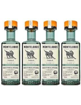 Caja De 4 Piezas Mezcal Montelobos Tobala 750 Ml