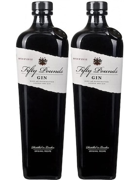 Paquete De 2 Piezas Ginebra Fifty Pounds 700 Ml