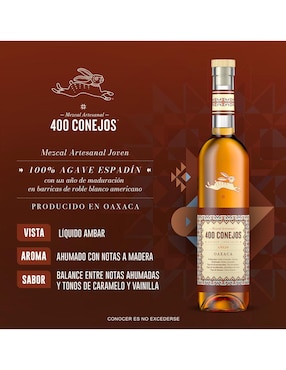 Mezcal 400 Conejos Añejo 700 ml