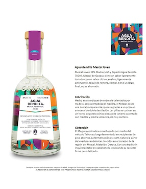 Mezcal Agua Bendita Joven 750 Ml