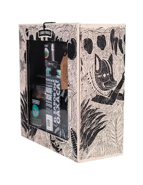 Kit mezcalero El Sabor De Oaxaca de madera