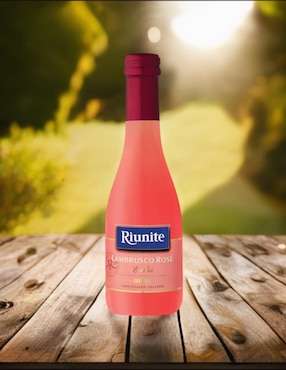 Vino rosado varietal dulce Riunite Lambrusco Rosé Lambrusco Marani y Lambrusco Salamino 187 ml