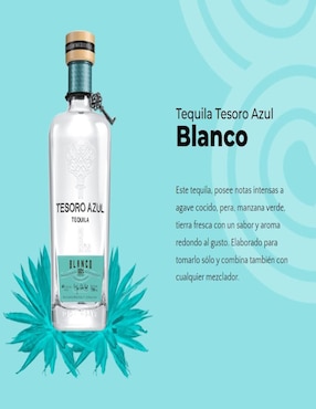 Tequila Tesoro Azul Blanco tipo Blanco 750 ml