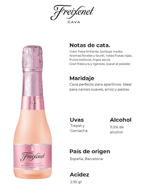 Vino espumoso rosado Garnacha Freixenet Premiun Cava España 200 ml