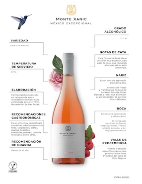 Vino Rosado varietal semi seco Monte Xanic 750 ml