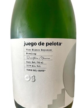 Vino espumoso blanco Riesling Vinos Del Oeste Juego de pelota 08 México 750 ml