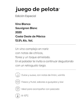 Set vino blanco Vinos del Oeste Juego de Pelotas Edición Especial sauvignon blanc