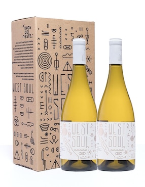 Set vino blanco Vinos del Oeste West Soul chardonnay