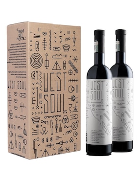 Set vino tinto Vinos Del Oeste West Soul tempranillo, merlot 750 ml
