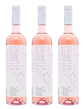 Set Vino Rosado Varietal Semi Seco Vinos Del Oeste Petite Sirah