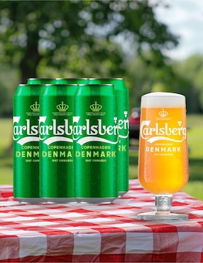 Set de cerveza Carlsberg Importada frutal 6 pack 330 ml