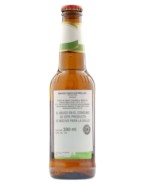 Cerveza clara Mahou clara individual 330 ml
