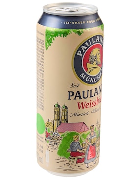 Cerveza clara Paulaner Weissbier tostado lata 500 ml