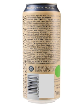 Cerveza clara Paulaner Weissbier tostado lata 500 ml
