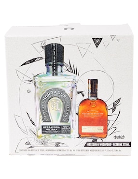 Caja de tequila Herradura Ultra tipo añejo 2 piezas