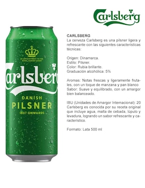 Cerveza clara Carlsberg frutas 500 ml