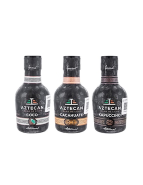 Crema De Licor Aztecan Dulce 3 Botellas De 200 Ml En Un Paquete