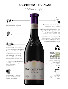 Vino tinto Boschendal pinotage 750 ml