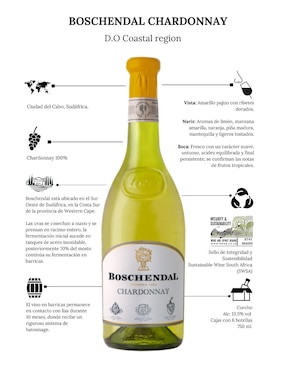 Vino blanco Boschendal chardonnay 750 ml