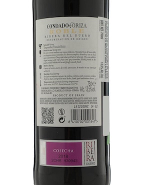 Vino tinto Condado Oriza tinta del país 750 ml