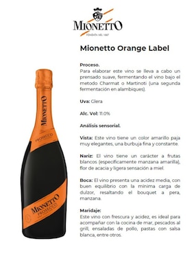 Vino espumoso blanco Glera Freixenet Mionetto Italia 750 ml