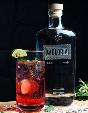 Set ron La Gloria Añejo Cristalino 750 ml