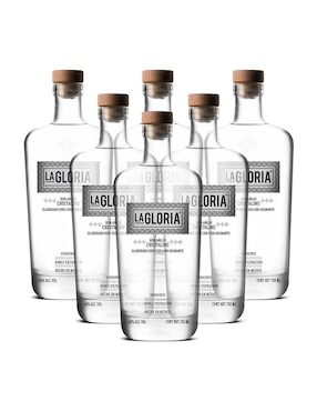 Set ron La Gloria Añejo Cristalino 750 ml