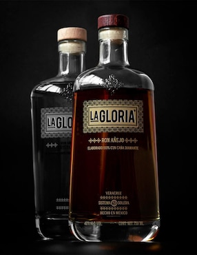 Set ron La Gloria Añejo + Cristalino 750 ml
