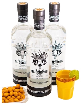 Caja de tequila Mil Demonios tipo De agave 6 piezas 750 ml c/u