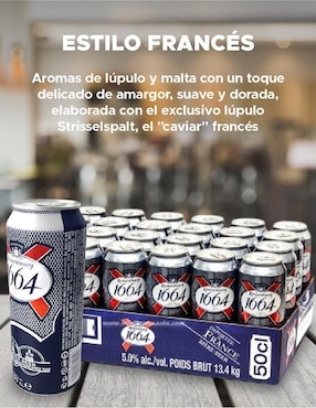 Cerveza clara Kronenbourg amargo 24 pack 500 ml